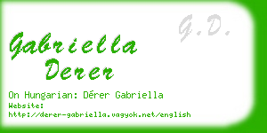 gabriella derer business card